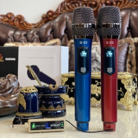 Micro Không Dây SGMAX G02 , Mẫu 2 Mic Mới, Chuyên Dùng Cho karaoke Hát Nhẹ
