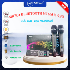 Micro Bluetooth MTMAX 990 - Âm Thanh Chất Lượng, Kết Nối Không Giới Hạn. Trải Nghiệm Âm Nhạc Đỉnh Cao