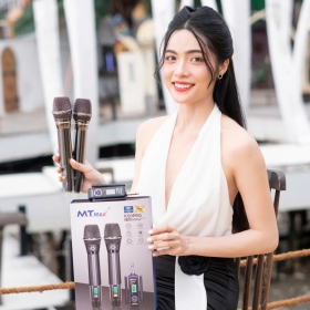Micro Cao Cấp MTMAX K50PRO - Micro Karaoke Không Dây Đa Năng Sử Dụng Cho Tất Loại Loa Kéo, Vang, Amply Thiết Kế Mới Lạ Siêu Đẹp Bắt Sóng Xa Đến 100M Bảo Hành 12 Tháng