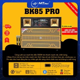 Loa Kéo BK85Pro Công Suất Cực Lớn 1500W - 2 Bass 45Cm Siêu Trầm, Tặng 2 Micro Không Dây, Bảo Hành 12 Tháng.