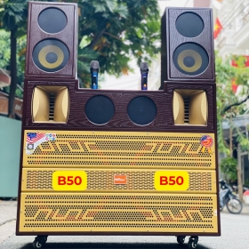 Loa Kéo Karaoke Di Động T05 Pro - Công Suất Cực Lớn 1700W, Hệ Thống 10 Loa 3 Đường Tiếng, 2 Bass Lớn 50cm, 2 Bass 20cm, 4 Trung, 2 Treble Âm Thanh Mạnh Mẽ, Tặng Kèm 2 Micro Chống Hú Cao Cấp