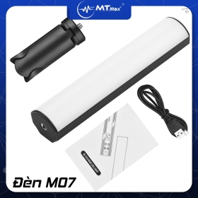 Đèn MTMAX M07 studio cầm tay RGB màn Hình Lcd Có Thể Sạc Lại Kèm Giá Đỡ Đứng