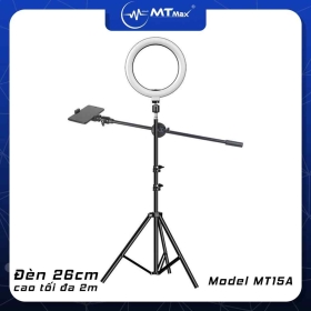 Chân đèn livestream MTMAX MT15A quay phim chụp hình kèm đèn 26cm nhỏ gọn chắc chắn
