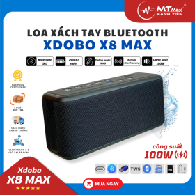 Loa Xách Tay Bluetooth Xdobo X8 Max Công Suất 100W, Chống Nước IPX5, 2.1 Kênh Âm Thanh Mạnh Mẽ, Thoải Mái Nghe Nhạc, Mang Đi Du Lịch Dễ Dàng