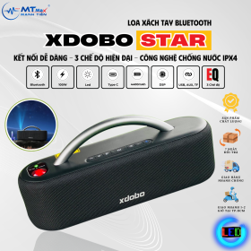 Loa Xách Tay Bluetooth Xdobo Star Công Suất Mạnh Mẽ 100W, Trang Bị Đèn Led Chiếu Sao Ấn Tượng, Bass Siêu Trầm, Âm Thanh Sống Động