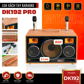 Loa Xách Tay Karaoke MTMAX DK192Pro Bass 20, 2 Trung, 2 Treble Công Suất Đến 500W Chỉnh Bass, Treble, Echo, Vererb, Delay.. Cùng Công Nghệ Bass Boost Nghe Nhạc Căng Ấm, Tiếng Lên Siêu Rõ