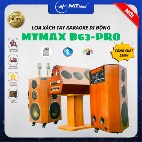 Loa Kéo Karaoke B63 Pro - Thiết Kế Độc Lạ, Công Suất Lớn, Hệ Thống 6 Loa, 3 Đường Tiếng, Âm Thanh Vòm Chuyên Nghiệp