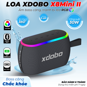 Loa Nghe Nhạc Bluetooth Xdobo X8 Mini Công Suất 30W Hợp Kim Bọc Lưới Cao Cấp Sang Trọng Âm Thanh Mạnh Mẽ, Thoải Mái Nghe Nhạc, Mang Đi Du Lịch Dễ Dàng