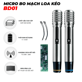 Bộ Micro Kèm Bo Mạch BD01 Cho Loa Kéo - Loa Kéo Bị Hỏng Micro Và Vẫn Chưa Tìm Thấy Micro Chất Lượng Để Thay Thế