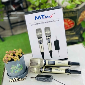 Micro Không Dây MTMAX Q02 Cao Cấp 2 Mic Chuyên Dùng Cho karaoke Hát Nhẹ
