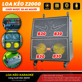 Loa Kéo Karaoke MTMAX Z2000 4 bass 30 + 2 Treble Công Suất Đến 800W Chơi Được 30-50 Người Dùng Thử Miễn Phí 7 Ngày, Bảo Hành Đến 12 Tháng