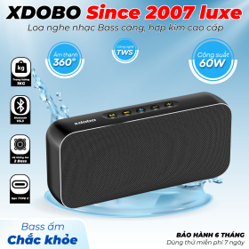 Loa Nghe Nhạc Bluetooth Xdobo since 2007 luxe Công Suất 60W Hợp Kim Bọc Lưới Cao Cấp Sang Trọng Âm Thanh Mạnh Mẽ, Thoải Mái Nghe Nhạc, Mang Đi Du Lịch Dễ Dàng
