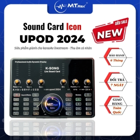 Sound Card Livestream DJ Icon upod 2024 Tương Thích Android, IOS chuyên thu âm, livestream...