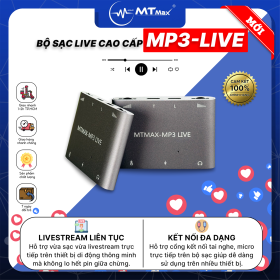 Box Sạc LiveStream MTMAX MP3 LIVE - Hỗ Trợ Vừa Livestream Vừa Sạc Cho IOS, ANDROID , Chất Liệu Bền Bỉ Nhẹ Nhàng, Thiết Kế Nhỏ Gọn Hỗ Trợ Livestream Nhiều Nền Tảng.