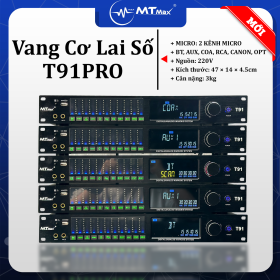 Vang Cơ Lai Số MTMAX T91 PRO - Bluetooth, Đèn Nháy Theo Nhạc, FBX Chống Hù 5 Cấp Độ, Echo-Reverb Mượt Mà, Chuẩn Chuyên Nghiệp, Tặng Dây Canon 