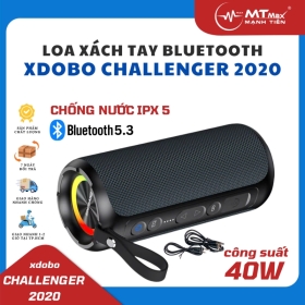 Loa Xách Tay Bluetooth Xdobo Challenger 2020 Công Suất 40W, Kết Nối Bluetooth 5.3, Công Nghệ Chống Nước IPX5 Hiện Đại, Pin Lâu Thoải Mái Nghe Nhạc, Xem Phim Trong Nhiều Giờ