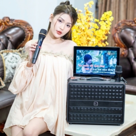 Loa Màn Hình MTMAX T33Pro Bass20 Màn Hình 14inch Công Suất 150W Đi Kèm Cặp Micro Sang Trọng Chống Hú Cao Cấp