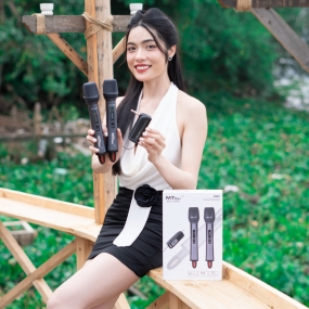 Micro Không Dây Cao Cấp MTMAX H2PRO - Cao Cấp Với Khả Năng Pin Nam Châm Hút Tự Động Sạc. Khả Năng Bắt Sóng Cao 50 - 100M, Chuyên Dùng Cho Karaoke Gia Đình, Phòng Trà, Quán Bar, Bảo Hành 12 Tháng