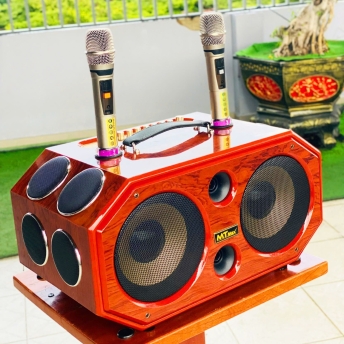 Loa Xách Tay  Full Gỗ MTMAX K421 Công Suất 500W Hệ Thống 12 Loa, Bass Đôi 20, Âm Thanh Sống Động Kèm 2 Micro Không Dây Cao Cấp