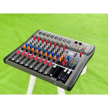 Mixer MTMAX KT8 Cao Cấp Với 8 Đường Line Chuyên Nâng Cấp Loa Kéo, Dàn Karaoke, Sân Khấu, Hội Nghị, Bữa Tiệc, Hàng Chính Hãng, Bảo Hành 12 Tháng