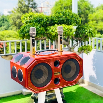Loa Xách Tay  Full Gỗ MTMAX K421 Công Suất 500W Hệ Thống 12 Loa, Bass Đôi 20, Âm Thanh Sống Động Kèm 2 Micro Không Dây Cao Cấp