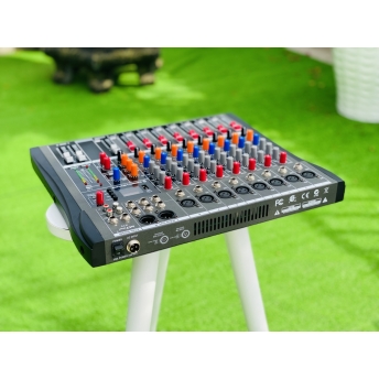 Mixer MTMAX KT8 Cao Cấp Với 8 Đường Line Chuyên Nâng Cấp Loa Kéo, Dàn Karaoke, Sân Khấu, Hội Nghị, Bữa Tiệc, Hàng Chính Hãng, Bảo Hành 12 Tháng