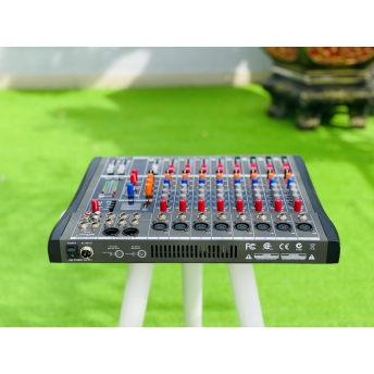 Mixer MTMAX KT8 Cao Cấp Với 8 Đường Line Chuyên Nâng Cấp Loa Kéo, Dàn Karaoke, Sân Khấu, Hội Nghị, Bữa Tiệc, Hàng Chính Hãng, Bảo Hành 12 Tháng