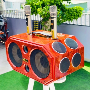 Loa Xách Tay  Full Gỗ MTMAX K421 Công Suất 500W Hệ Thống 12 Loa, Bass Đôi 20, Âm Thanh Sống Động Kèm 2 Micro Không Dây Cao Cấp