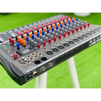 Mixer MTMAX KT12 Cao Cấp Với 12 Đường Line Chuyên Nâng Cấp Loa Kéo, Dàn Karaoke, Sân Khấu, Hội Nghị, Bữa Tiệc, Hàng Chính Hãng, Bảo Hành 12 Tháng