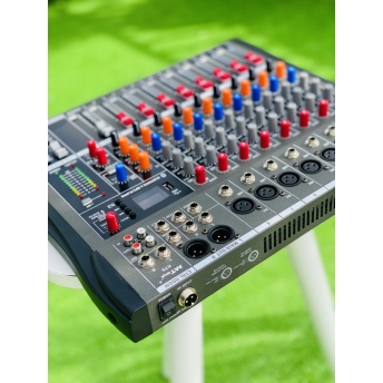 Mixer MTMAX KT8 Cao Cấp Với 8 Đường Line Chuyên Nâng Cấp Loa Kéo, Dàn Karaoke, Sân Khấu, Hội Nghị, Bữa Tiệc, Hàng Chính Hãng, Bảo Hành 12 Tháng