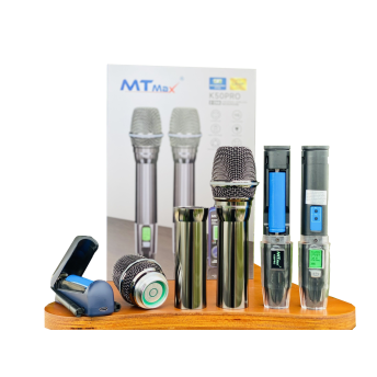 Micro Cao Cấp MTMAX K50PRO - Micro Karaoke Không Dây Đa Năng Sử Dụng Cho Tất Loại Loa Kéo, Vang, Amply Thiết Kế Mới Lạ Siêu Đẹp Bắt Sóng Xa Đến 100M Bảo Hành 12 Tháng
