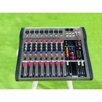 Mixer MTMAX KT8 Cao Cấp Với 8 Đường Line Chuyên Nâng Cấp Loa Kéo, Dàn Karaoke, Sân Khấu, Hội Nghị, Bữa Tiệc, Hàng Chính Hãng, Bảo Hành 12 Tháng