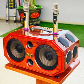 Loa Xách Tay  Full Gỗ MTMAX K421 Công Suất 500W Hệ Thống 12 Loa, Bass Đôi 20, Âm Thanh Sống Động Kèm 2 Micro Không Dây Cao Cấp