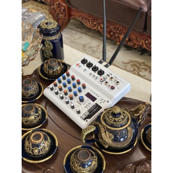 Mixer Mini MTMAX Max-16Pro -  Tích Hợp Nguồn 48V, 99 Hiệu Ứng DSP, Hát Livestream, Thu Âm, Karaoke Với Dàn Âm Thanh Gia Đình Đi Kèm 2 Micro Không Dây Bảo Hành 12 Tháng