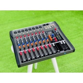 Mixer MTMAX KT8 Cao Cấp Với 8 Đường Line Chuyên Nâng Cấp Loa Kéo, Dàn Karaoke, Sân Khấu, Hội Nghị, Bữa Tiệc, Hàng Chính Hãng, Bảo Hành 12 Tháng