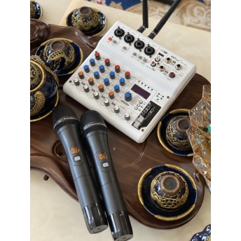 Mixer Mini MTMAX Max-16Pro -  Tích Hợp Nguồn 48V, 99 Hiệu Ứng DSP, Hát Livestream, Thu Âm, Karaoke Với Dàn Âm Thanh Gia Đình Đi Kèm 2 Micro Không Dây Bảo Hành 12 Tháng