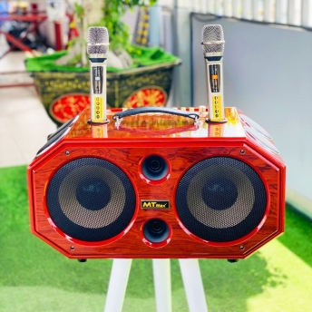 Loa Xách Tay  Full Gỗ MTMAX K421 Công Suất 500W Hệ Thống 12 Loa, Bass Đôi 20, Âm Thanh Sống Động Kèm 2 Micro Không Dây Cao Cấp