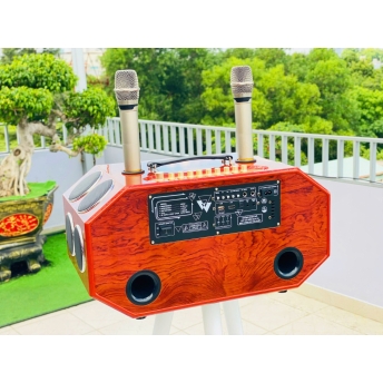 Loa Xách Tay  Full Gỗ MTMAX K421 Công Suất 500W Hệ Thống 12 Loa, Bass Đôi 20, Âm Thanh Sống Động Kèm 2 Micro Không Dây Cao Cấp