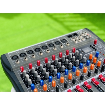 Mixer MTMAX KT8 Cao Cấp Với 8 Đường Line Chuyên Nâng Cấp Loa Kéo, Dàn Karaoke, Sân Khấu, Hội Nghị, Bữa Tiệc, Hàng Chính Hãng, Bảo Hành 12 Tháng