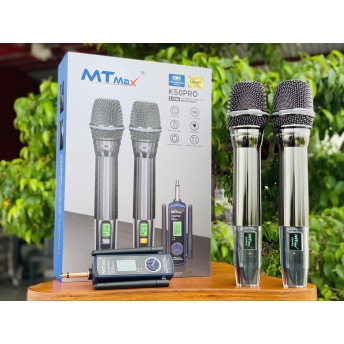 Micro Cao Cấp MTMAX K50PRO - Micro Karaoke Không Dây Đa Năng Sử Dụng Cho Tất Loại Loa Kéo, Vang, Amply Thiết Kế Mới Lạ Siêu Đẹp Bắt Sóng Xa Đến 100M Bảo Hành 12 Tháng