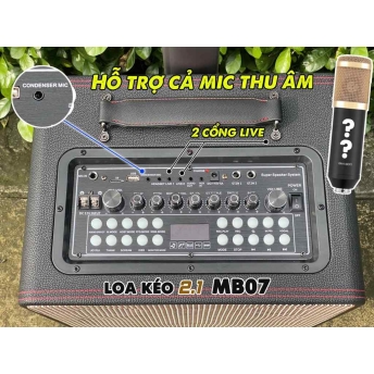 Loa kéo 2.1 cao cấp MTMAX MB07 karaoke - nghe nhạc cực đỉnh