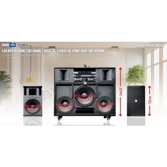 Loa Kéo Điện Khủng Nhất 2025 MTMAX BK999 Hơn 200kg, 1 Bass 45, 4 Bass 40 Công Suất Siêu Lớn Đánh Đám Tiệc Thoải Mái 