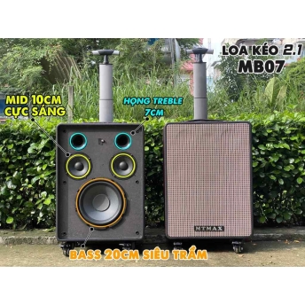 Loa kéo 2.1 cao cấp MTMAX MB07 karaoke - nghe nhạc cực đỉnh