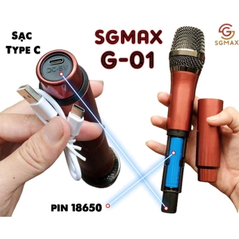 Micro Không Dây SGMAX G01 , Mẫu Mới, Chuyên Dùng Cho karaoke Hát Nhẹ