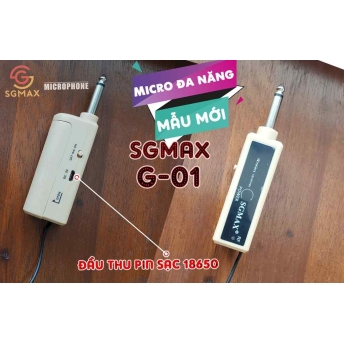 Micro Không Dây SGMAX G01 , Mẫu Mới, Chuyên Dùng Cho karaoke Hát Nhẹ