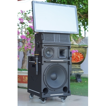 Loa Màn Hình Karaoke KTV179 Cao Cấp 2024 Màn Hình Lớn 25inch, Gập 180 Độ, Bass 30 Siêu Uy Lực Kèm 2 Micro Pin Sạc Type C