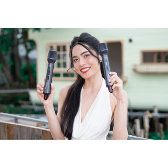 Micro Không Dây Đầu Thu Lớn MTMax H3 Pro Cao Cấp Chuyên Dùng Karaoke Gia Đình, Phòng Trà, Quán Bar, Chống Hú Tốt, Cho Âm Thanh Chuẩn, Trong, Ấm Áp 