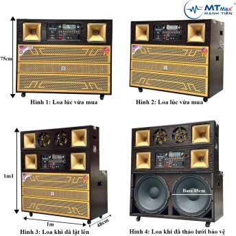 Loa Kéo BK85Pro Công Suất Cực Lớn 1500W - 2 Bass 45Cm Siêu Trầm, Tặng 2 Micro Không Dây, Bảo Hành 12 Tháng.