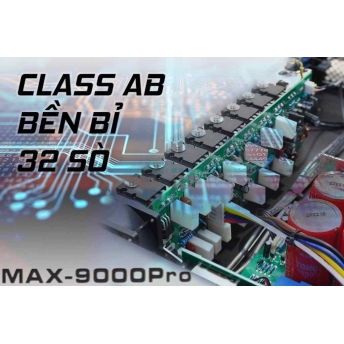 Cục đẩy công suất MTMAX MAX 9000Pro - Main công suất 2 kênh, 32 sò, 8 tụ