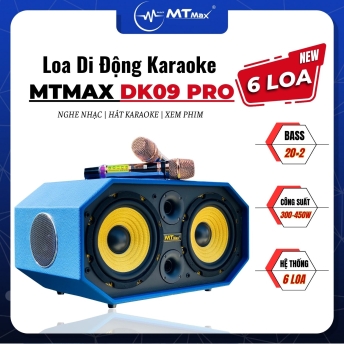 Loa Xách Tay Karaoke MTMAX DK09 Pro Âm Thanh Đa Hướng Hệ Thống 6 Loa 3 Đường Tiếng, 2 Bass 15 Công Suất Đến 450W